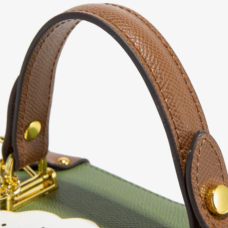 Women's Vintage Box Handbag – Green & Brown