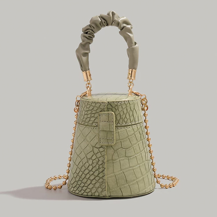 Croc-Embossed Bucket Bag