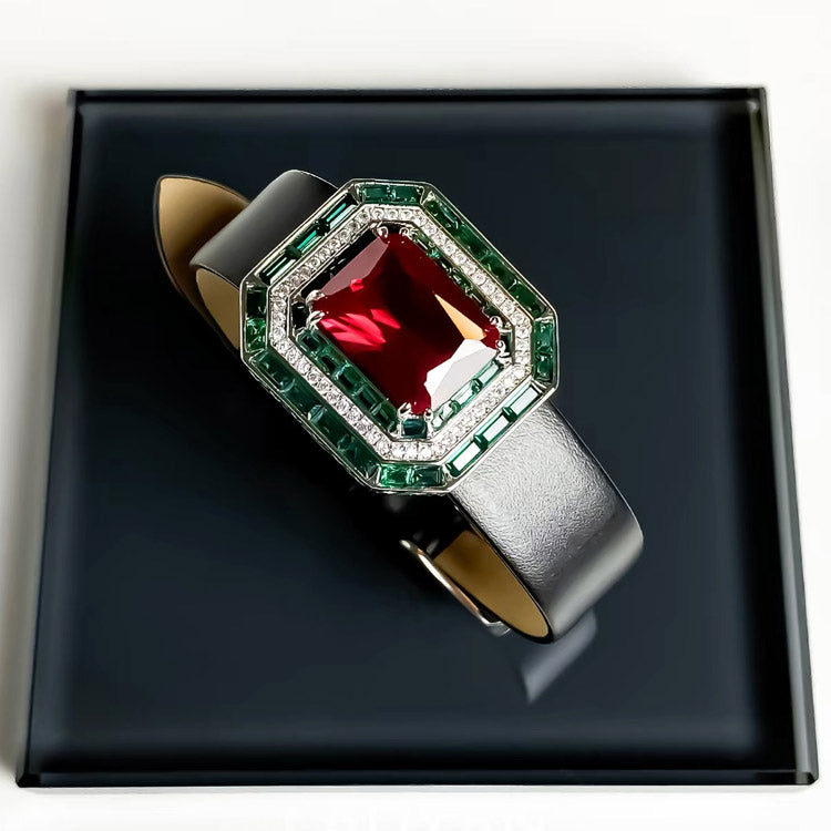 Luxury Crystal Leather Bracelet