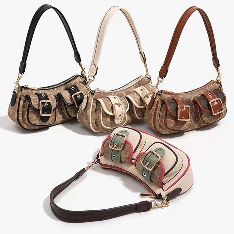 Vintage Buckle Shoulder Bag
