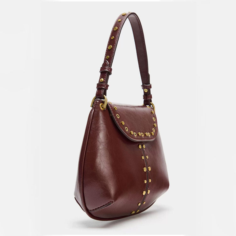 Vintage Studded Shoulder Bag