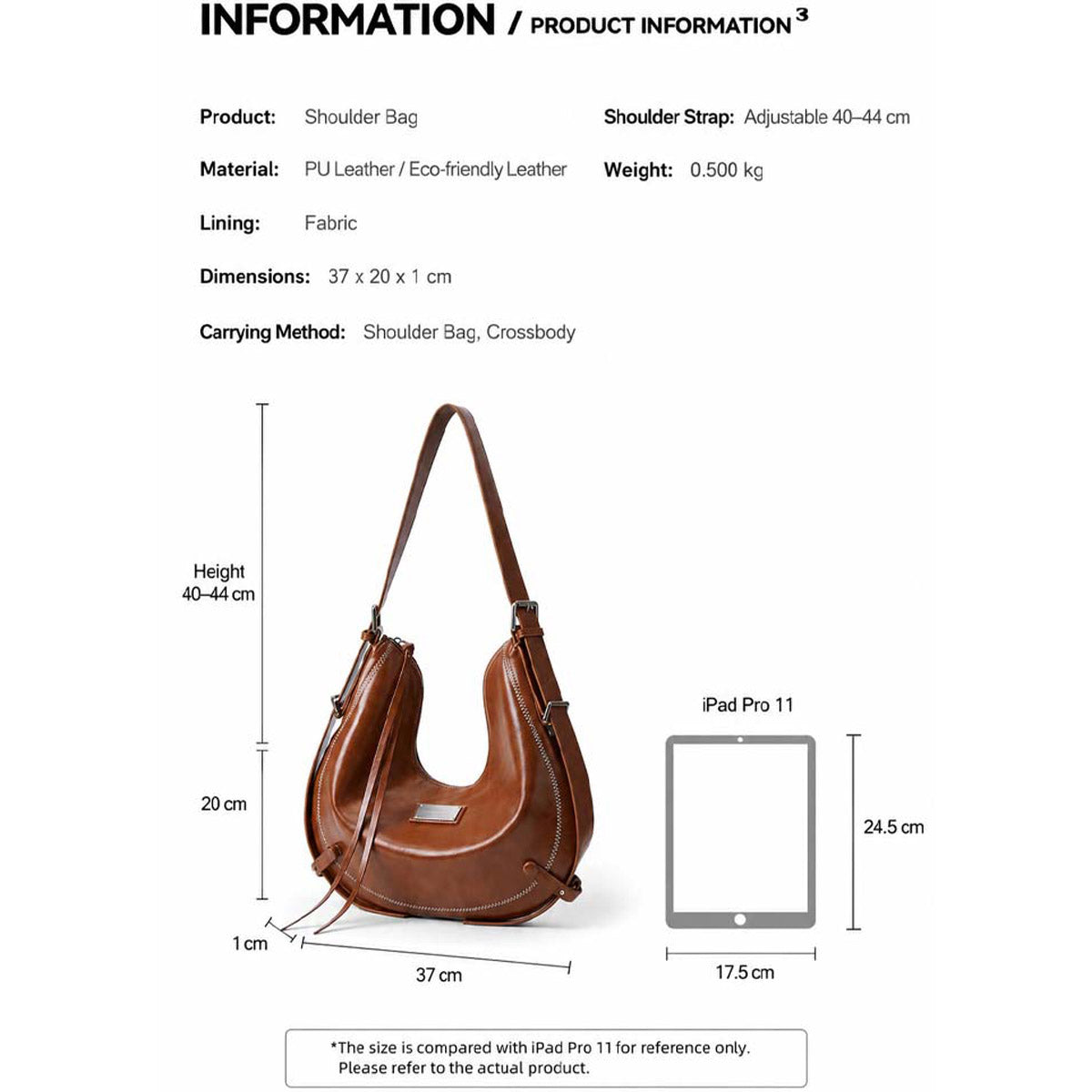 Vintage Crescent Shoulder Bag
