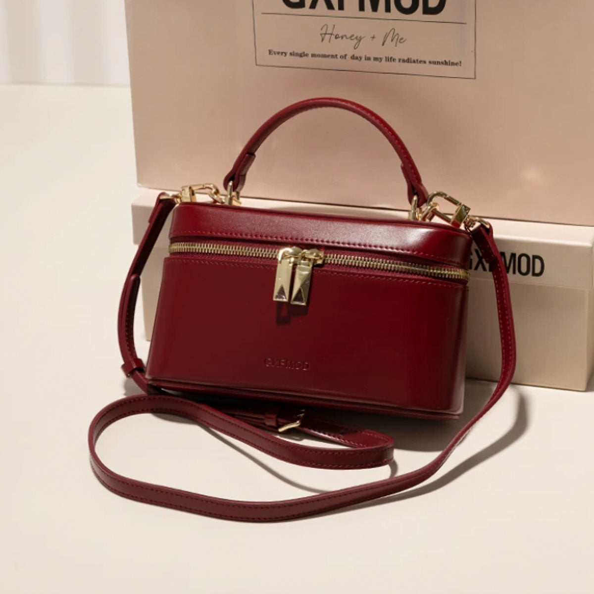 Elegant Top Handle Box Bag