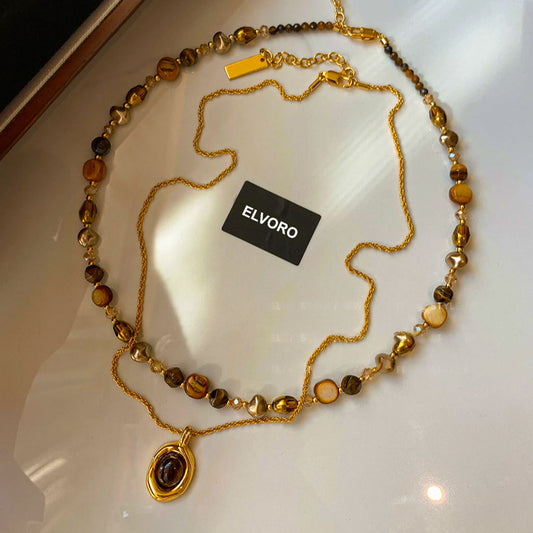 Natural Tiger Eye Jewelry Set