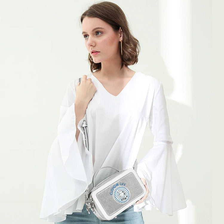 Women's Glitter Crossbody Bag – Silver