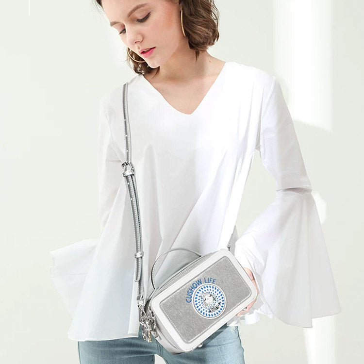 Women's Glitter Crossbody Bag – Silver