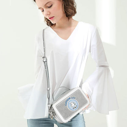 Women's Glitter Crossbody Bag – Silver