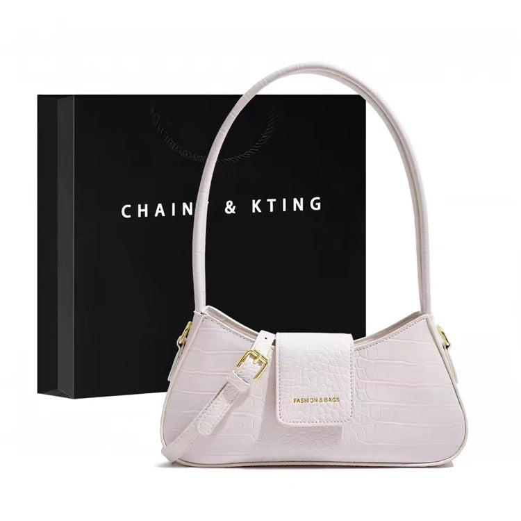 Crocodile Pattern Shoulder Bag