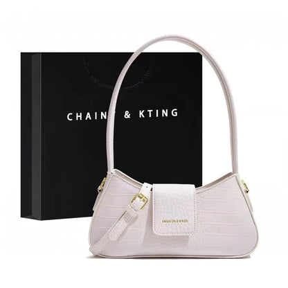 Crocodile Pattern Shoulder Bag