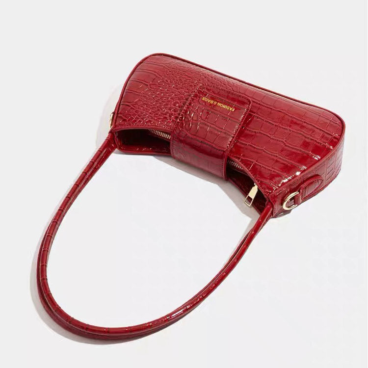 Crocodile Pattern Shoulder Bag