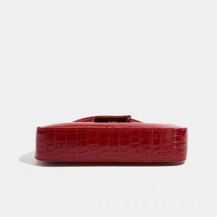 Crocodile Pattern Shoulder Bag