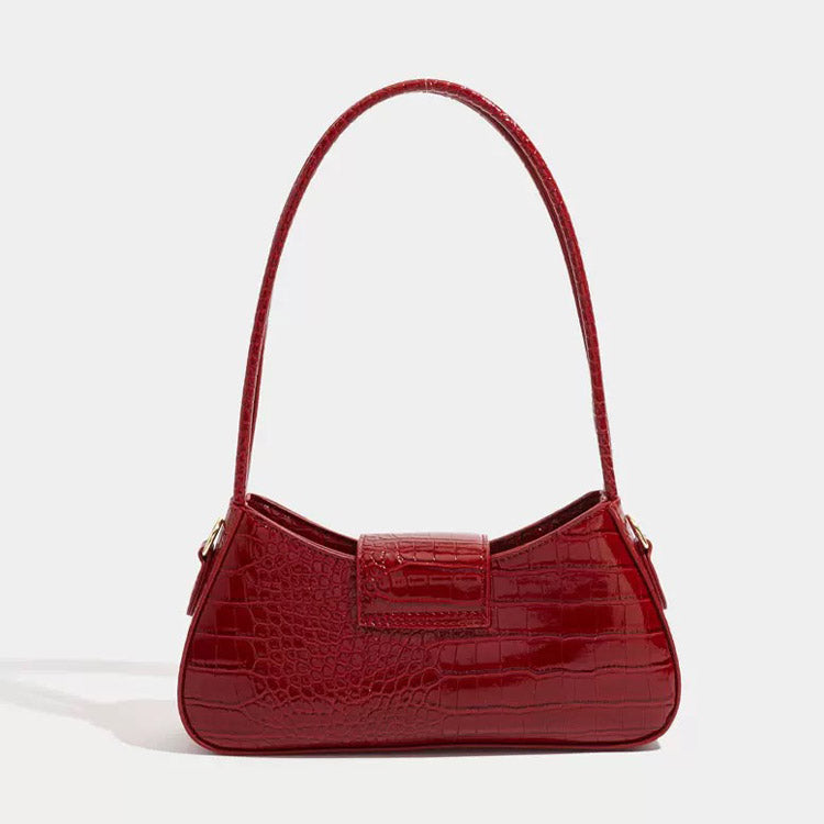 Crocodile Pattern Shoulder Bag