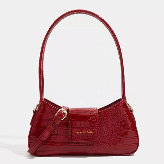 Crocodile Pattern Shoulder Bag