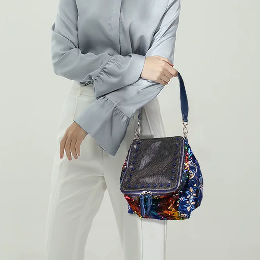 Boho Color Block Women’s Shoulder