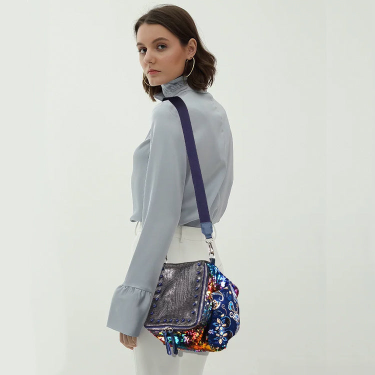 Boho Color Block Women’s Shoulder