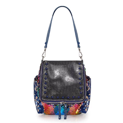 Boho Color Block Women’s Shoulder