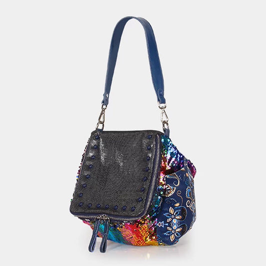 Boho Color Block Women’s Shoulder
