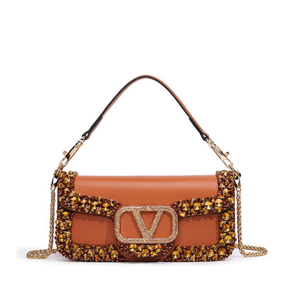 Luxe Crystal Shoulder Bag