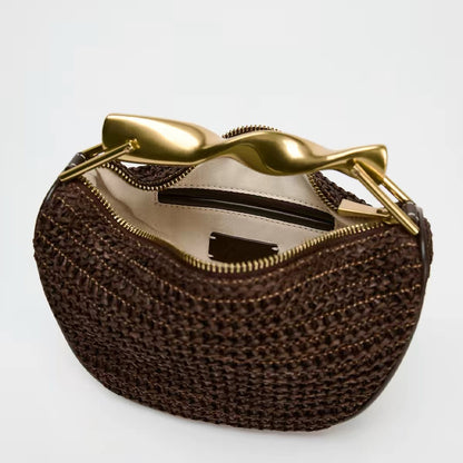 Handwoven Crescent Shoulder Bag
