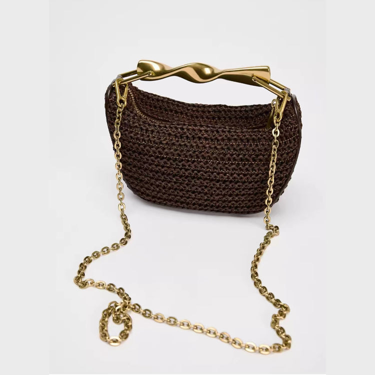 Handwoven Crescent Shoulder Bag