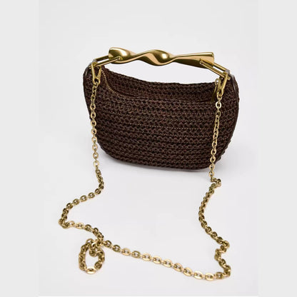 Handwoven Crescent Shoulder Bag