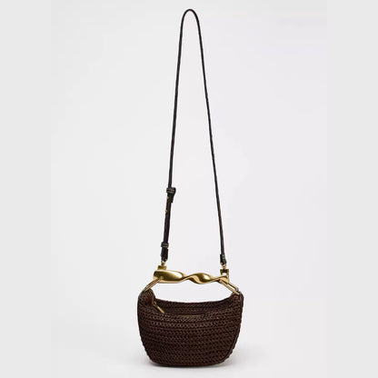 Handwoven Crescent Shoulder Bag
