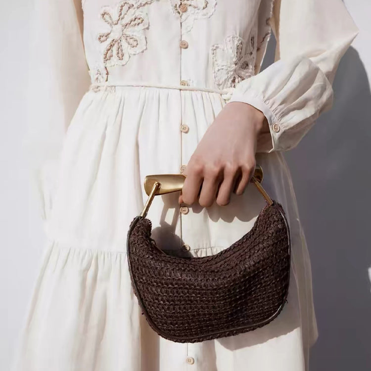 Handwoven Crescent Shoulder Bag