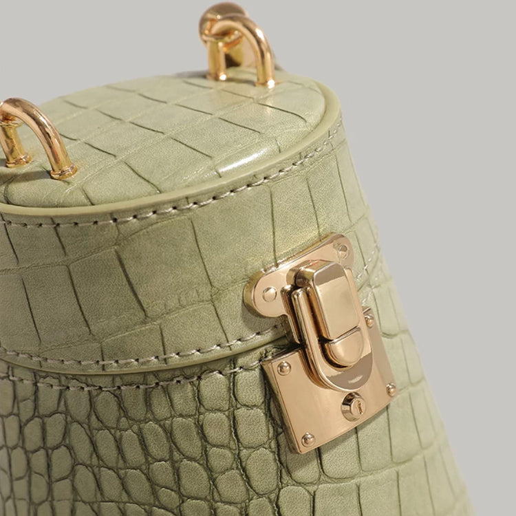 Croc-Embossed Bucket Bag