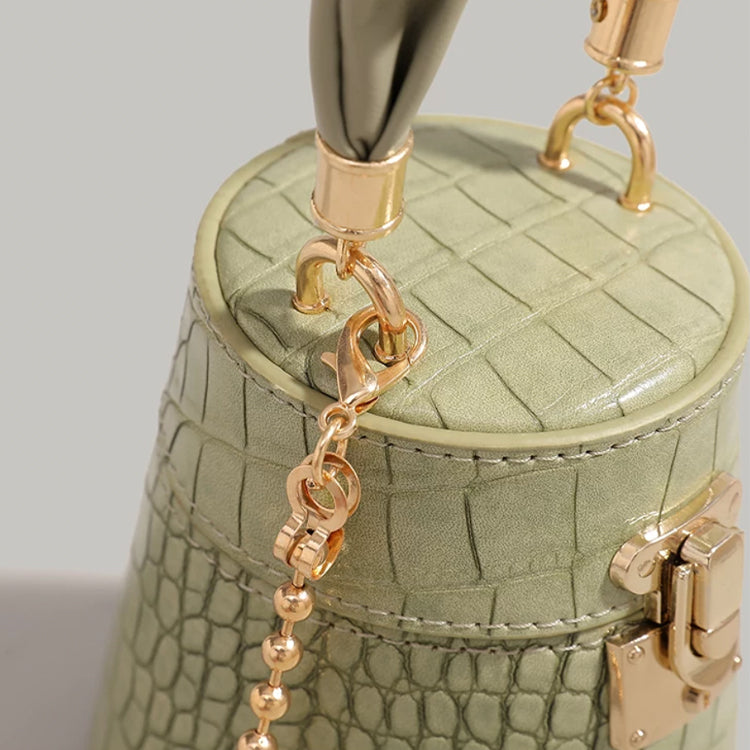 Croc-Embossed Bucket Bag