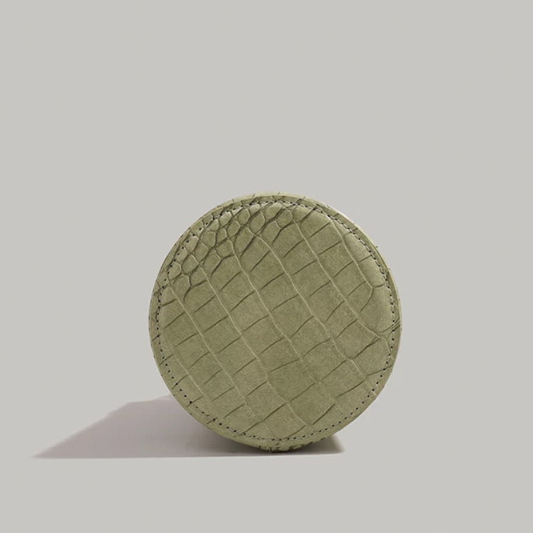 Croc-Embossed Bucket Bag