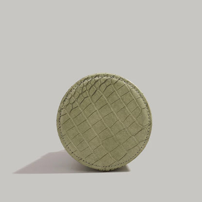 Croc-Embossed Bucket Bag