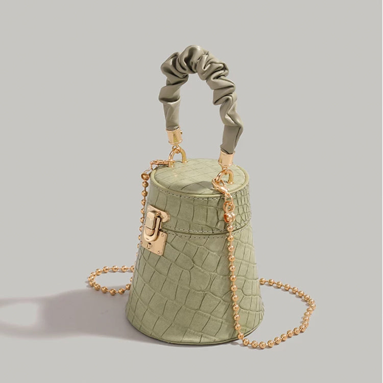 Croc-Embossed Bucket Bag