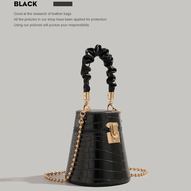 Croc-Embossed Bucket Bag