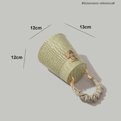 Croc-Embossed Bucket Bag