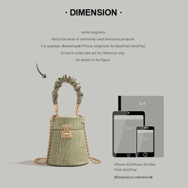 Croc-Embossed Bucket Bag