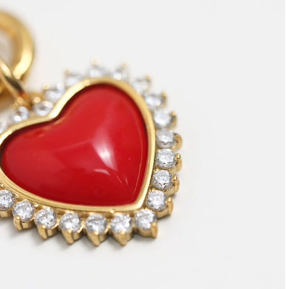 Scarlet Heart Pendant Necklace