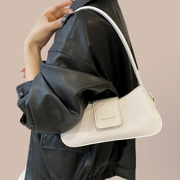 Crocodile Pattern Shoulder Bag