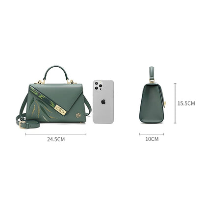 Geometric Top Handle Bag