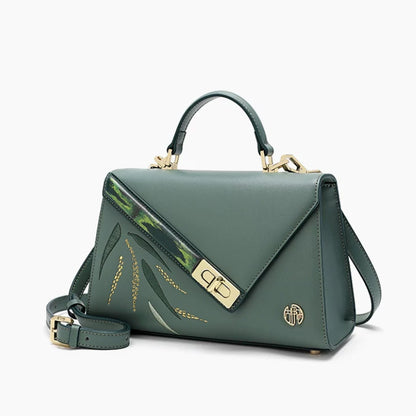 Geometric Top Handle Bag