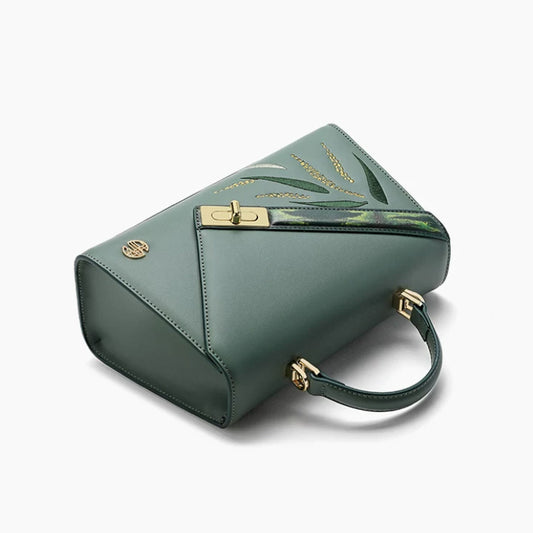 Geometric Top Handle Bag