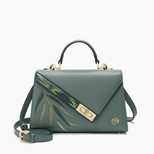 Geometric Top Handle Bag