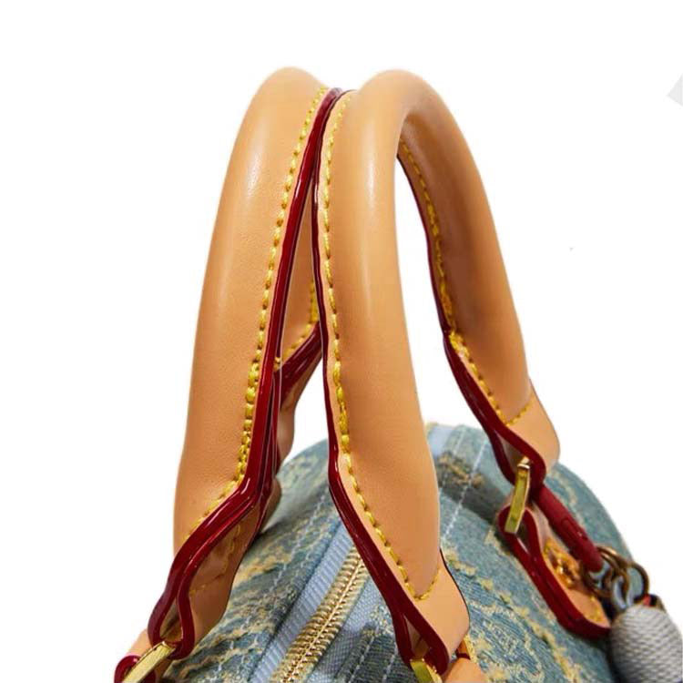 Mini Denim Barrel Bag