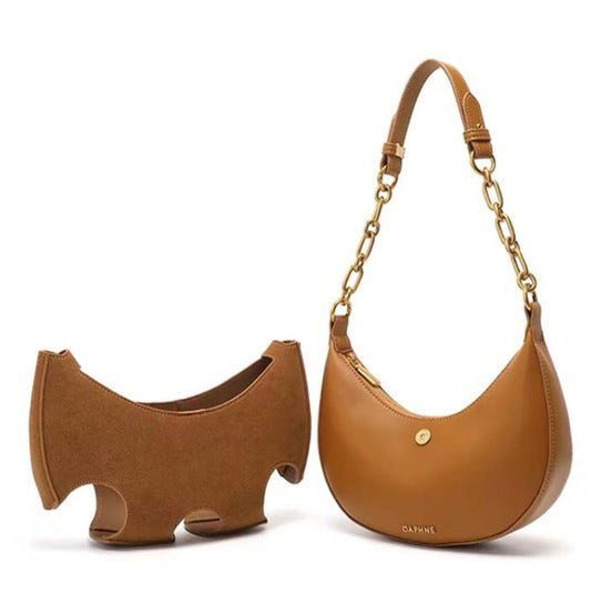 Moon Crescent Shoulder Bag with Protective Cover