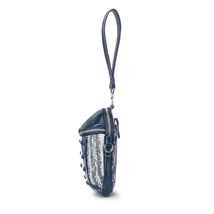 Women’s Mini Barrel Crossbody Bag – Dark Blue