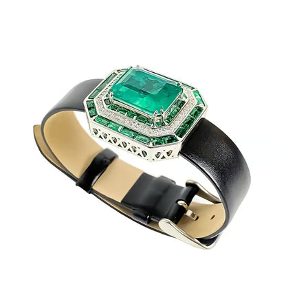Luxury Crystal Leather Bracelet