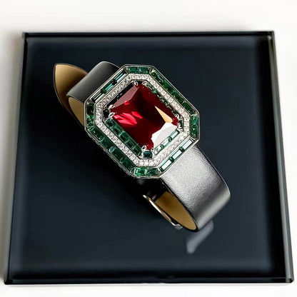 Luxury Crystal Leather Bracelet