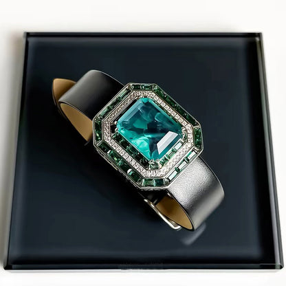 Luxury Crystal Leather Bracelet