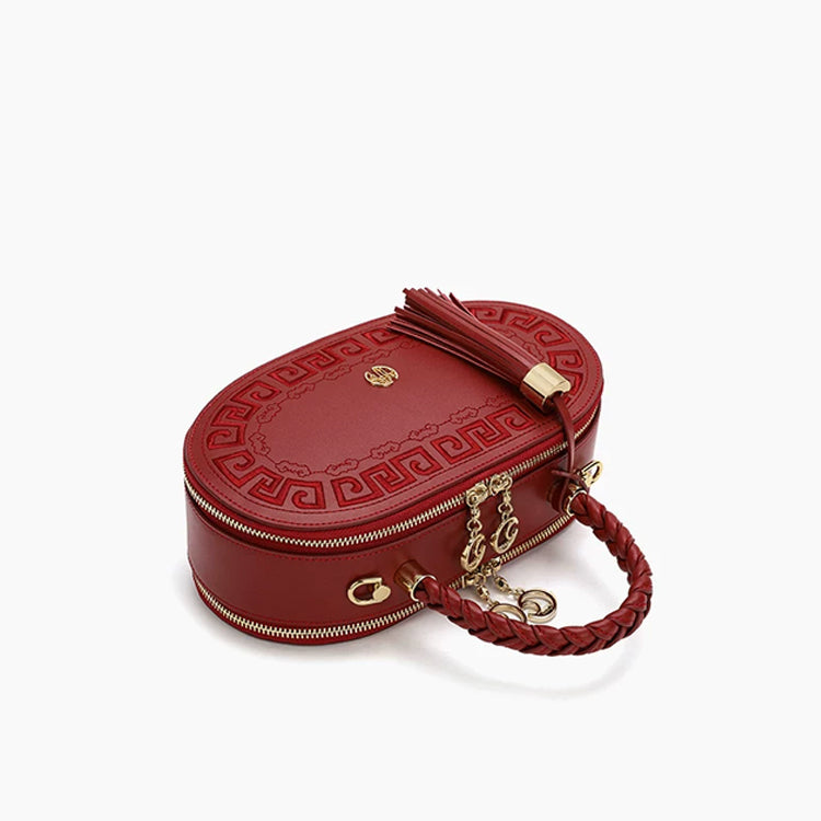 Crimson Heritage Oval Bag