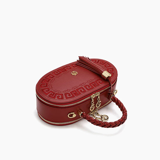Crimson Heritage Oval Bag
