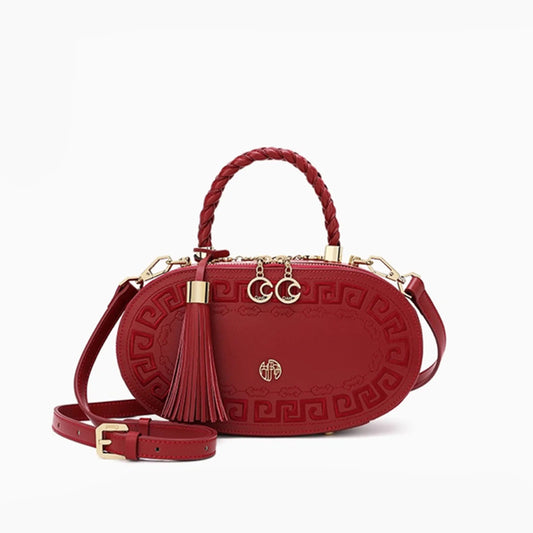 Crimson Heritage Oval Bag